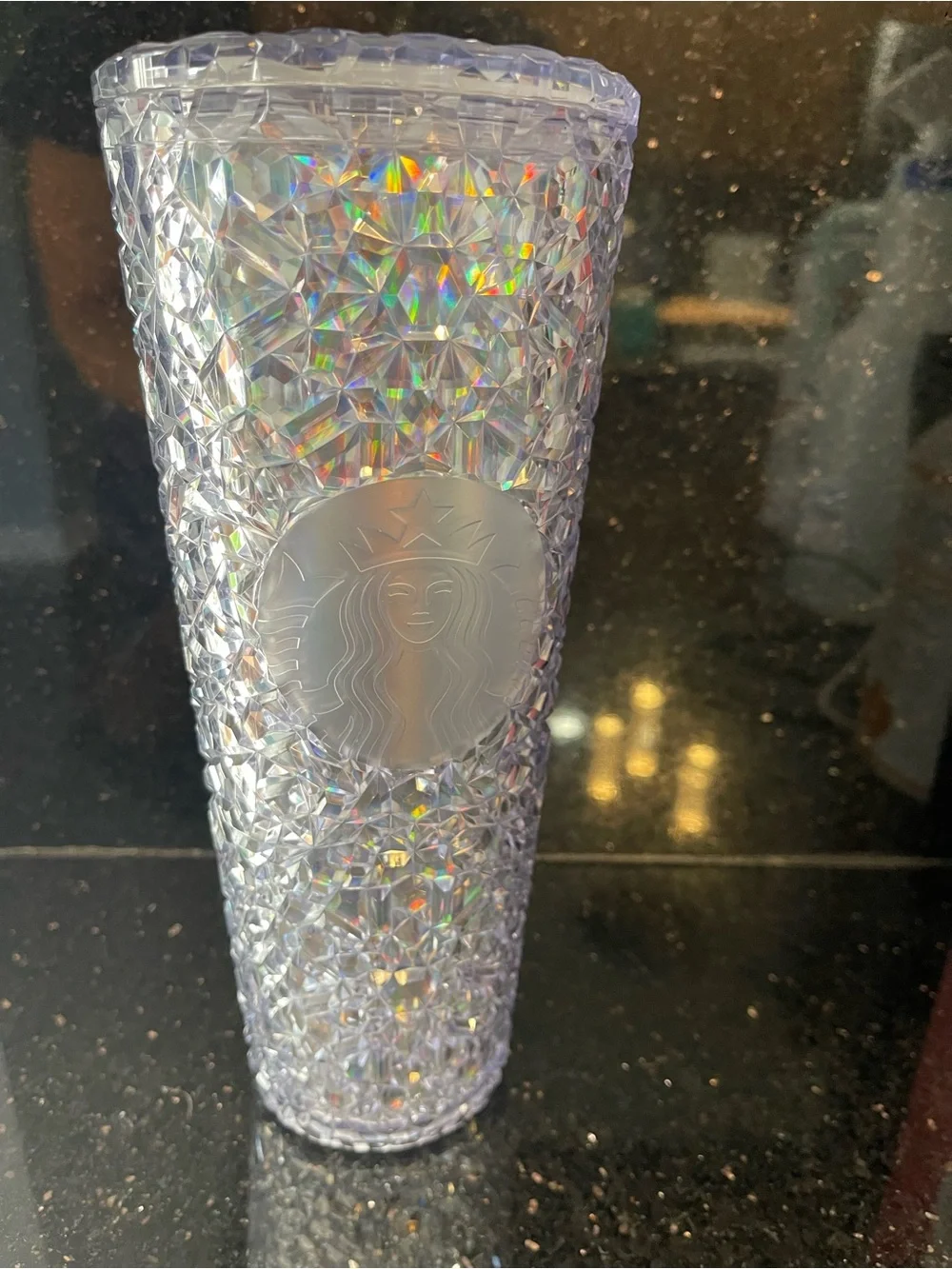 Starbucks Iridescent Faceted Tumbler - Clear with Rainbow Hues